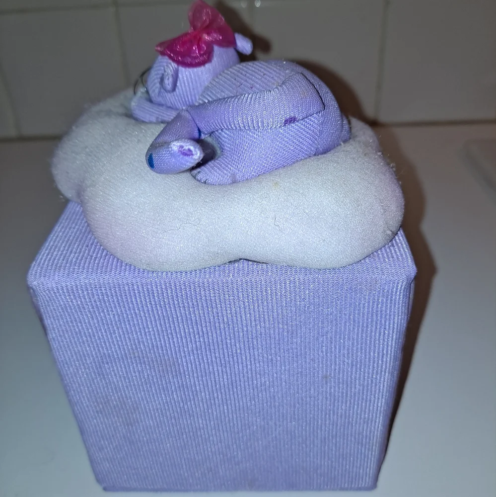 Cat cloud photo jewelry box picture container purple organizer keepsake decor
